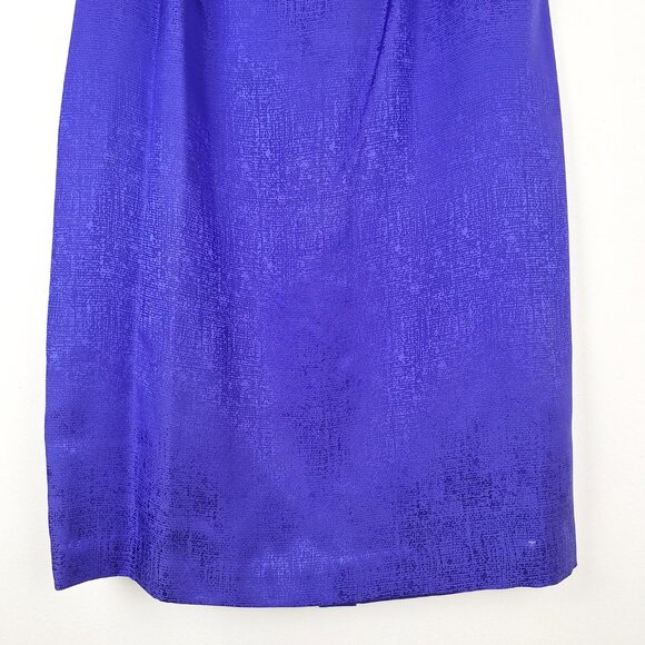 Silk Top & Skirt Suit Set, Size 14. Purple Embroidered Lined Adrianna Papell - Picture 9 of 16